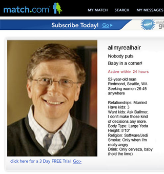 Illustration for article titled If Bill Gates and Steve Jobs were on Match.com: Who is Sexiest?